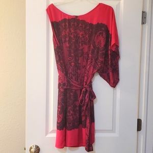 BCBGMaxAzria Medium Pink and Black Dress